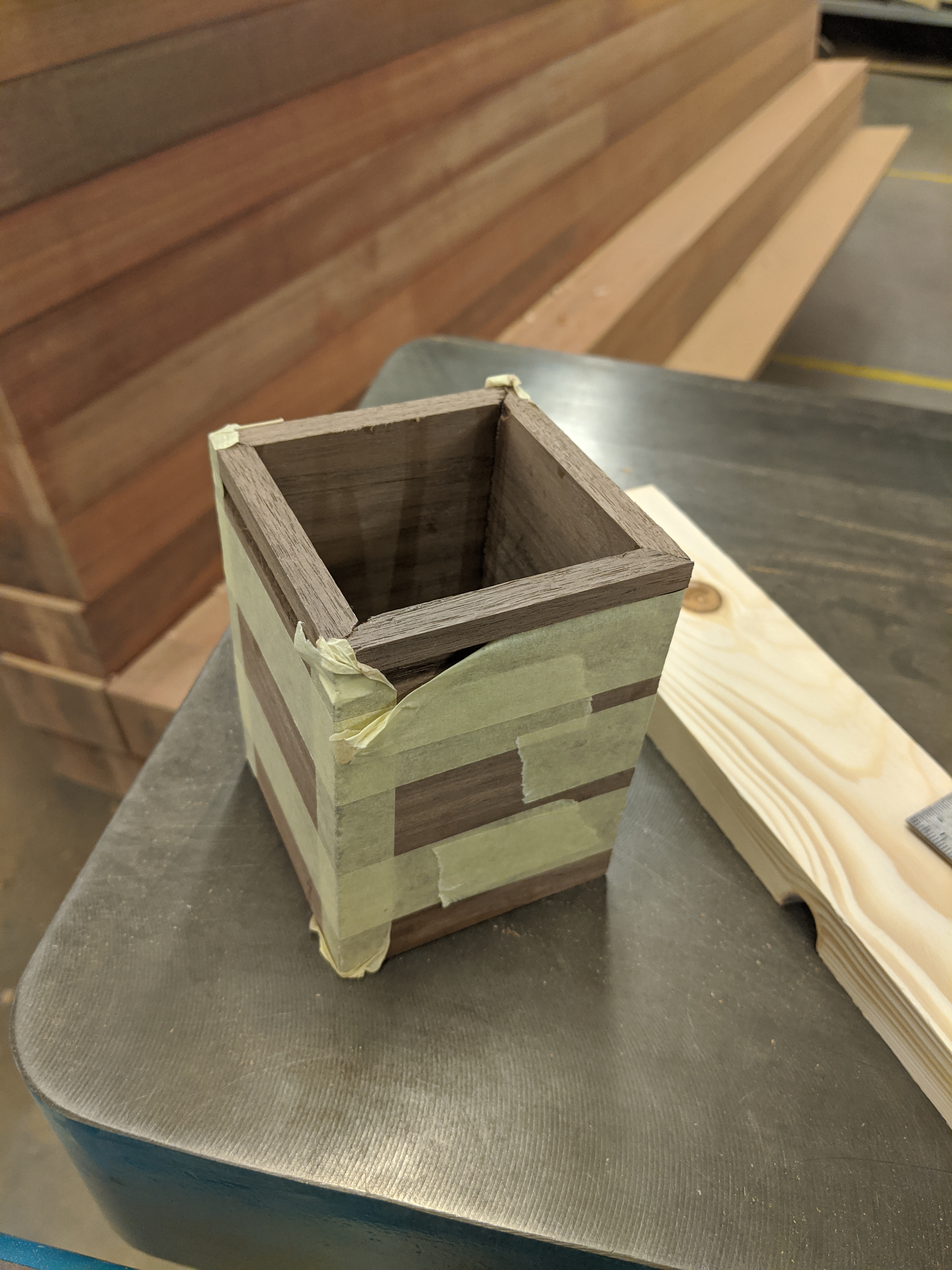 Walnut pencil holder