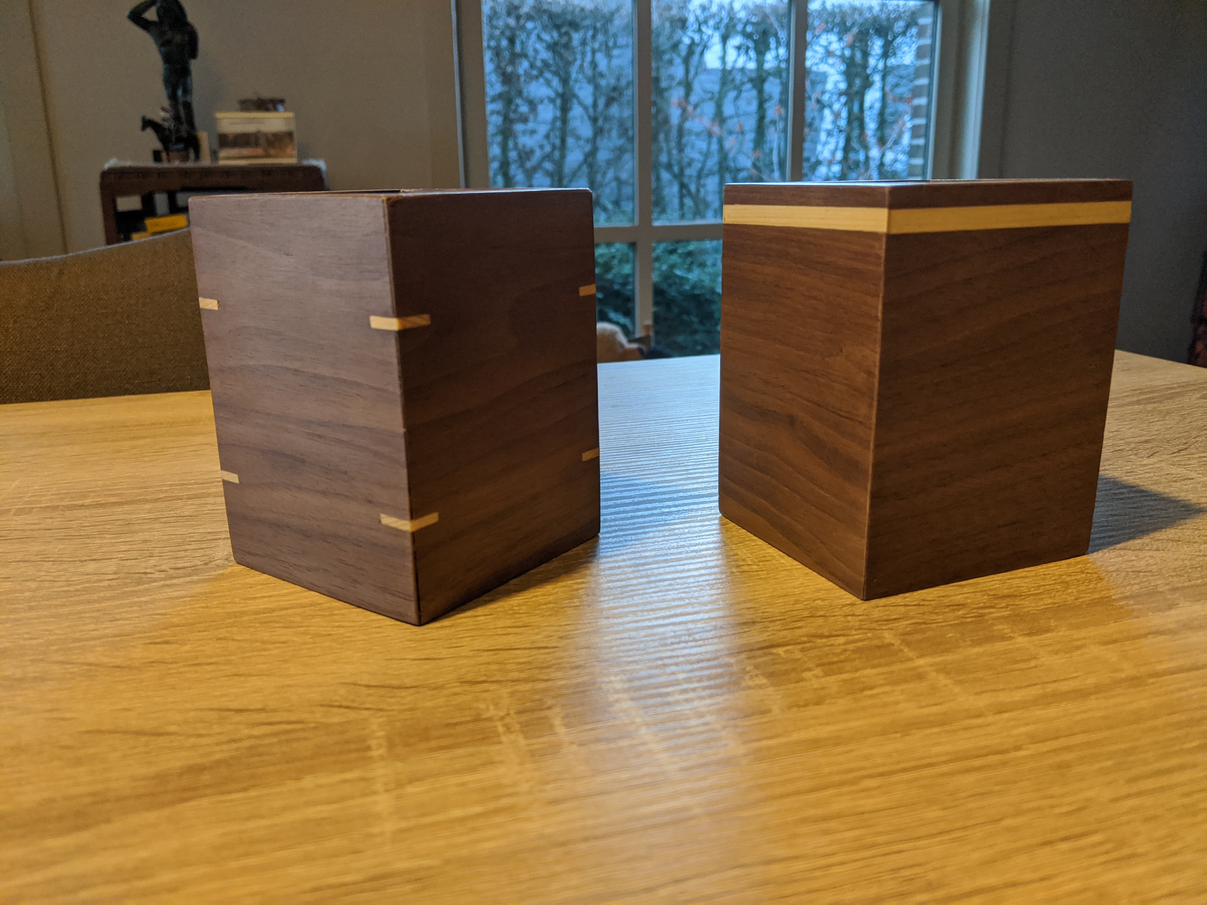 Walnut pencil holder