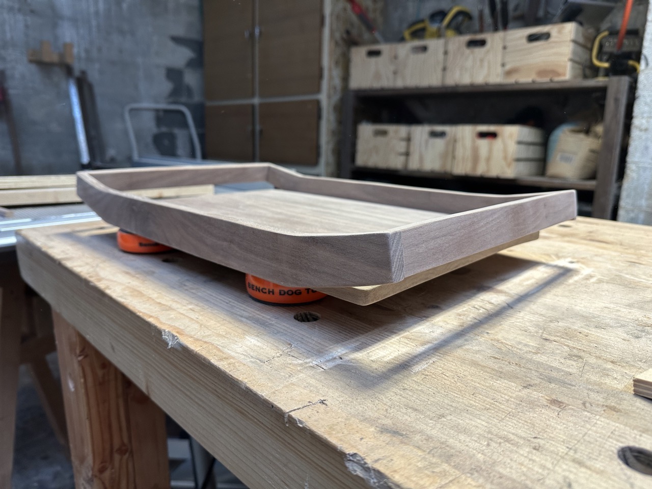 Walnut serving tray