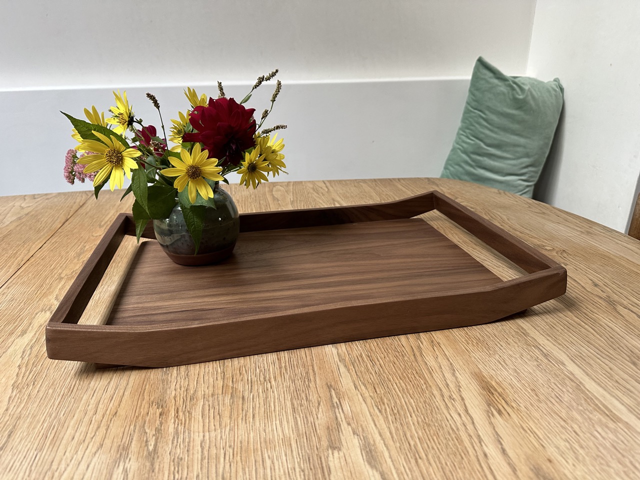 Walnut serving tray